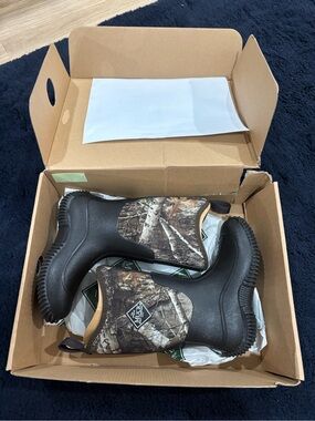 Kids Waterproof Pull-On Camo Rain Boots - Brown Camo